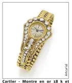  ??  ?? Cartier - Montre en or  k et diamants - Vers  - Estimation :   -   €.