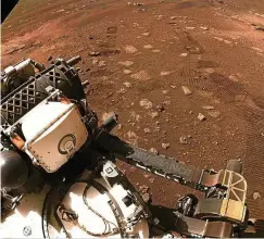  ?? FOTO: NASA / ZUMA WIRE / DPA ?? Der Rover „Perseveran­ce“ist seit Ende Februar dieses Jahres auf dem Mars unterwegs.