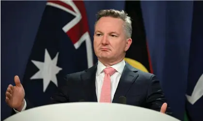  ?? Photograph: Dan Himbrechts/AAP ?? Chris Bowen says the suspension of the market ‘will not be lifted one day earlier than it needsto be’.