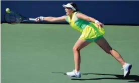  ?? ?? ‘A giant tennis ball’: Latvian player Jelena Ostapenko Photograph: Mary Altaffer/AP