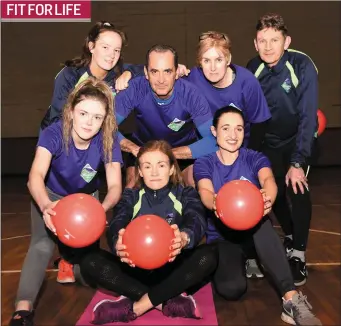  ?? Photo by Michelle Cooper Galvin ?? Killarney Valley Athletic Club members (front) Elizabeth and Brid Stack, Caitriona Shanahan (back) Ruth Courtney, Michael Murphy, Jean Courtney and Jerry Griffin launching their Fit for Life 12-week programme at St Brendan’s Gym, Killarney, on Monday.