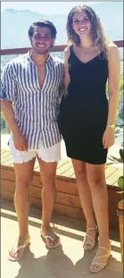  ??  ?? Kem Cetinay with Cyprus Today reporter Yasemin Gülpınar at the Lord’s Palace Hotel