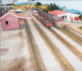  ??  ?? A replica of Katikati Train Station is one of the standout layouts at the exhibition.