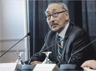  ?? PAT KANE THE CANADIAN PRESS FILE PHOTO ?? Nunavut Premier Paul Quassa faces the possibilit­y of a non-confidence vote this week, which would remove the premier.