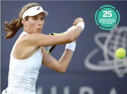  ?? AFP ?? Johanna Konta routed Serena Williams 6-1, 6-0 in the first round at the WTA San Jose event on Tuesday. —