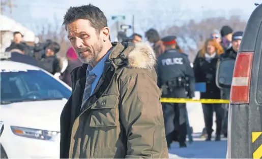  ?? HULU ?? Billy Campbell plays a determined homicide investigat­or in Hulu’s Cardinal.
