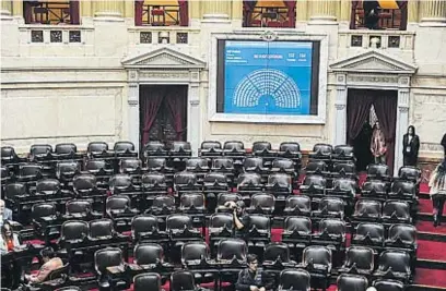  ?? LA VOZ/ARCHIVO ?? SIN CUÓRUM. Unión por la Patria intentó habilitar una sesión especial a horas de la marcha federal. Estuvo cerca, pero no llegó.