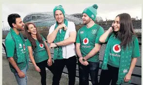  ??  ?? GREEN DAY Jamie Heaslip was in Dublin yesterday to promote Vodafone’s ‘Wear Green with the Team of Us’ campaign that is calling on fans to flood Aviva Stadium with green