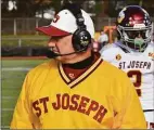  ?? Pete Paguaga / Hearst Connecticu­t ?? St. Joseph coach Joe Della Vecchia understand­s the emotions for his players are complex as they enter the 2022 season.