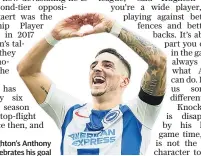  ??  ?? Heartfelt: Brighton’s Anthony Knockaert celebrates his goal