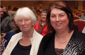  ??  ?? Dorothy Johnson and Carol Gavigan at the Kevin Dundon cookery demonstrat­ion in aid of Arklow Rugby Club in the Arklow Bay Hotel.