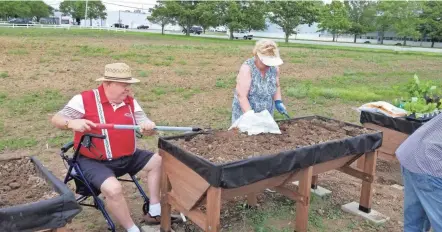  ?? MIKE HOGAN PHOTOS ?? Elevated raised beds allow individual­s with limited mobility to continue gardening.