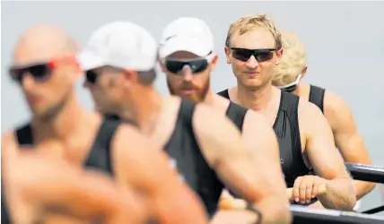  ?? Photo / Getty Images ?? Hamish Bond and the New Zealand eight have one last chance to qualify for the Tokyo Olympics.