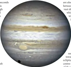  ??  ?? Despite its fame, the Great Red Spot is surprising­ly tricky to spot with smaller scopes