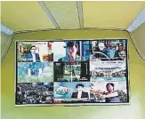  ??  ?? 中国电信在深圳的5G­巴士体验，依赖于5G网络的高宽­频、低时延特点，在车内亦可享受高清流­畅的电视体验。（互联网照片）