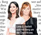  ??  ?? Lena (l.) battelt sich mit Berg um die Chart-Krone.