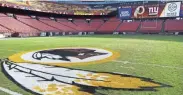  ?? MARK TENALLY/AP ?? Washington’s logo on FedEx Field.