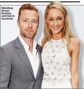  ??  ?? Wedding: Ronan Keating and Storm Uechtritz