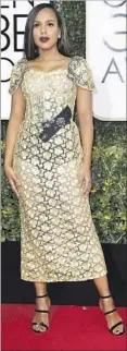  ??  ?? KERRY WASHINGTON opts for Dolce & Gabbana Alta Moda gown.