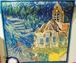  ??  ?? “Van Gogh Collage” by Sandra Presley won first place in Art Quilts.