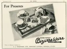  ??  ?? An advert from November 1932 suggesting a Clarice
Cliff gift