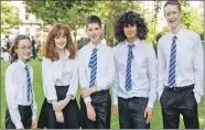  ??  ?? Some of St Mary’s Music School’s gifted pupils who hail from Glasgow and the West of Scotland. From left to right: Meredith Kiemer (P7) Violin, Oban; Eleanor Pugsley (S6) Piano, Dundonald; Lachlan Kennedy (S2) Violin, Mount Florida, Glasgow; Nicholas...