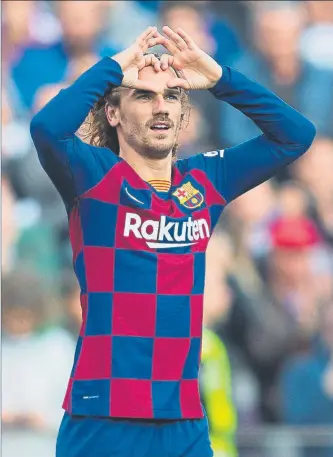  ?? FOTO: PERE PUNTÍ ?? Antoine Griezmann volvió a marcar y sigue dando pasos en su adaptación como azulgrana