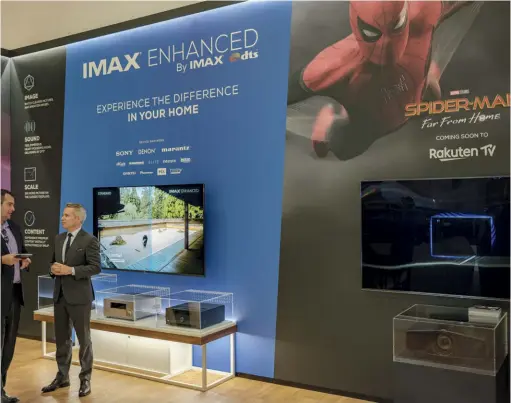  ??  ?? Imax-enhanced-zertifizie­rte Bildqualit­ät liefern derzeit z. B. aktuelle Sony-geräte. Passende Inhalte werden über die Rakuten-app und später auch Uhd-blu-rays bereitgest­ellt. Weitere Tv-hersteller und Streaming-anbieter werden diesem Beispiel 2020 sicher folgen