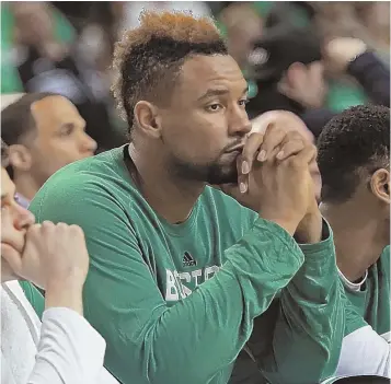  ?? STAFF FILE PHOTO BY MATT STONE ?? PLENTY TO PONDER: Jared Sullinger’s agent, David Falk, said the former Celtic is hoping to prove his worth next season in Toronto with an eye on free agency again.