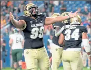  ?? Cliff Grassmick / Staff Photograph­er ?? Colorado sophomore Jalen Sami will be an important part of the defensive line this season.