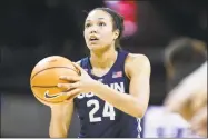  ?? Icon Sportswire via Getty Images ?? UConn’s Napheesa Collier survived the latest cut for the U.S. Women’s National Team.