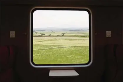  ??  ?? A picture shows the landscape seen from a train linking Addis Ababa to Djibouti. —AFP