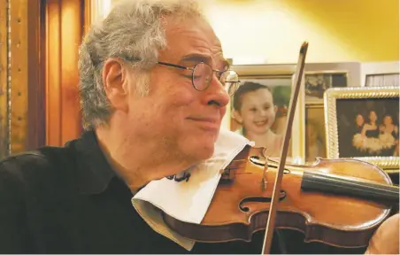  ??  ?? Gratuitous violins: Itzhak Perlman in Itzhak, at the Center for Contempora­ry Arts