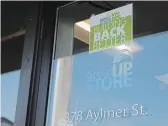  ?? BENJAMIN HARGREAVES. ?? The GreenUP Store, like many local businesses, has adapted to survive the COVID-19 pandemic, and is now working to re-open its physical location. GreenUP has long offered energy reduction programs to businesses in the City of Peterborou­gh, and is taking the next step to support local business action through the developmen­t of Green Economy Peterborou­gh.