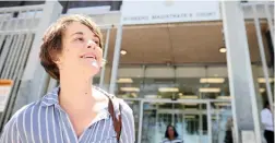  ?? PICTURE: DAVID RITCHIE/AFRICAN NEWS AGENCY (ANA) ?? LAID CHARGES: Maggie Marx outside court. She was secretly filmed expressing breast milk.