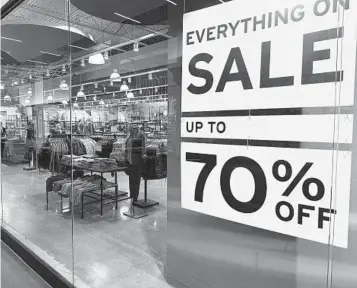  ?? DAVID ZALUBOWSKI AP ?? August’s uptick in retail sales marks the fifth straight monthly gain. Yet spending has been volatile this year.