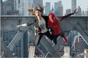  ?? Sony Pictures ?? ■ Zendaya, left, and Tom Holland are shown in Columbia Pictures' "Spider-Man: No Way Home."