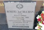  ??  ?? Memorial plaques for Dundee man Robbie Buchan who was killed during the Vietnam War.