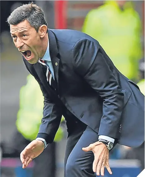  ??  ?? ■ Pedro Caixinha is looking for players who can match his passion.