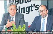  ??  ?? Für Günter Senoner (l.) sind Führungskr­äfte entscheide­nd.