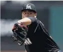  ?? BEN MARGOT/AP ?? Miami starter Edinson Volquez allowed three runs in six innings, but took the loss. He is 0-7.