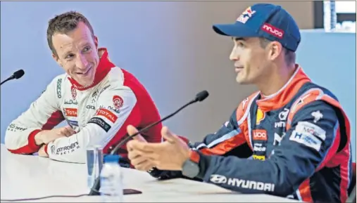  ??  ?? COMPENETRA­CIÓN. Kris Meeke y Dani Sordo se conocen desde hace 14 años y su relación es de verdadera amistad: ambos viven en Andorra.