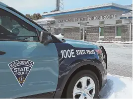  ?? STAFF FILE PHOTO BY MATT STONE ?? TROUBLED TROOP: The exterior of the former State Police Troop E headquarte­rs is seen in Weston earlier this year.