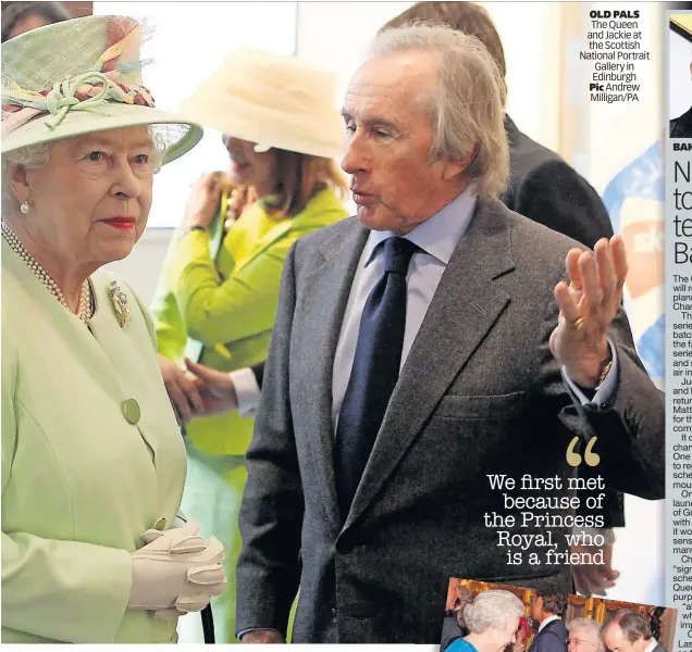  ?? ?? OLD PALS The Queen and Jackie at the Scottish National Portrait Gallery in Edinburgh Pic Andrew Milligan/PA