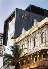  ??  ?? CLOCKWISE FROM FAR LEFT: Old meets new at the Melbourne Hotel; Blood red chairs and icicle lighting make for strong design features; Chic touches play off raw concrete; Indulge in high-end Cantonese cuisine; The Grand Orient is the hotel’s flagship restaurant.