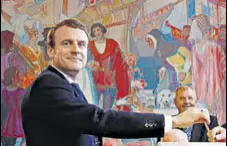  ?? AFP ?? Emmanuel Macron casts his ballot in Le Touquet.