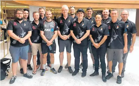  ??  ?? The parliament­ary cricket team, political difference­s forgotten, enjoyed meeting Kane Williamson in London.