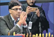  ??  ?? ■ Viswanatha­n Anand will have a chance to avenge his loss to SS Ganguly, on Tuesday. SAMIR JANA/HT PHOTO