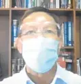  ?? —SCREEN GRAB/SENATE PRIB ?? HIS TURN IN HOT SEAT Health Secretary Francisco Duque III faces Tuesday’s Senate inquiry via teleconfer­encing.