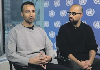  ?? AP ?? Mehran, left, and Ramin Seyed-Emami, were forced to leave Iran without their mother, who was held at the airport when the three tried to leave for Canada